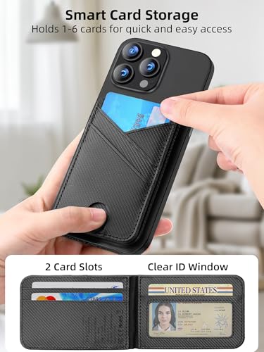 for Magsafe Wallet Stand Tracker (iOS Only) Magnetic Card Holder Finder - color: Carbon Fiber Find My
