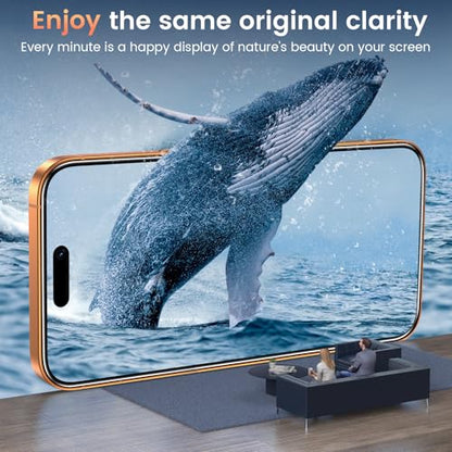 Fotbor Compatible with 3 Pack iPhone 17 Pro Screen Protector with 1 Set Camera Lens Protector, 2025 Upgrade 9H+ Premium Tempered Glass 17Pro, Easy Installation Kits, 6.3 inch - size: iPhone 17 Pro-6.3 inch