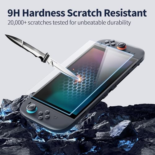 Ambison 2 Pack Screen Protector Designed for Nintendo Switch 2 (2025) 7.9 inch, [Auto-Alignment Kit & HD Clear], Touch Sensitive, 9H Hardness Tempered Glass, Scratch and Crack Resistant, Bubble Free - size: Switch 2 (2025)*2Pcs with Alignment Kit