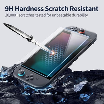 Ambison 2 Pack Screen Protector Designed for Nintendo Switch 2 (2025) 7.9 inch, [Auto-Alignment Kit & HD Clear], Touch Sensitive, 9H Hardness Tempered Glass, Scratch and Crack Resistant, Bubble Free - size: Switch 2 (2025)*2Pcs with Alignment Kit