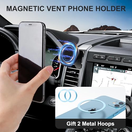 Surfcabin CNC Vent Phone Holder, Magnetic Car Air Vent Phone Holder Cradles Mount Compatible with F150 2015-2020 & Super Duty F250 F350 F450 2017-2021 Universal Bracket Stand for iPhone & Android - size: Fits F150 2015-2020