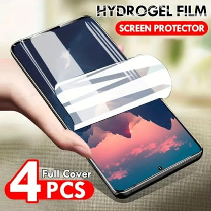 4Pcs Full Coverage Front Hydrogel Film, for Samsung S21 S22 S23 S24 S25 Ultra S24 S23 S20 Plus, HD Soft Film - color: For Galaxy S21+ 5g