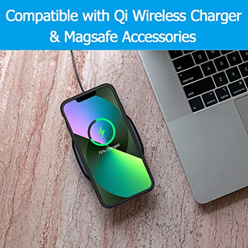 Battery Case for iPhone 13, Upgraded 10000mAh Portable Protective Charging Case with Wireless Charging Compatible with iPhone 13 (6.1 inch) Rechargeable Battery Pack Charger Case with Carplay (Black)