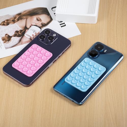 CIEO SuctionPhone Grip, Strong Silicone Suction,Strawberry Sticky Grip,Suitable for Selfies and Videos on Mirrors, Bathrooms and Smooth Surfaces, Compatible with iPhone (Purple Series) - color: Purple series