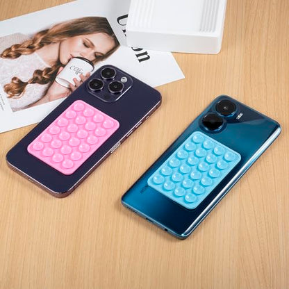 CIEO SuctionPhone Grip, Strong Silicone Suction,Strawberry Sticky Grip,Suitable for Selfies and Videos on Mirrors, Bathrooms and Smooth Surfaces, Compatible with iPhone (Purple Series) - color: Purple series