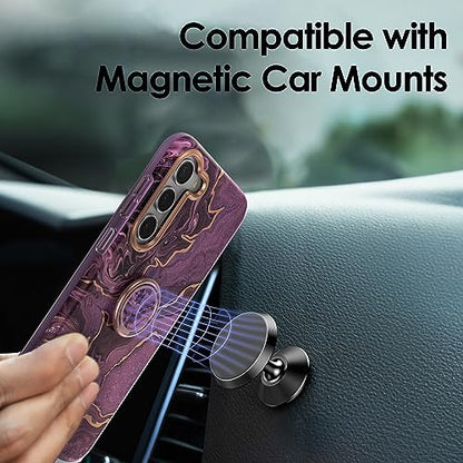 Phone Ring Grip Holder, 360° Rotation Cell Phone Grip Stand, Finger Ring Stand, Metal Finger Ring Grip Kickstand Compatible with iPhone 17 Pro Max 16 15 14 13 12 Magsafe Accessories, Purple - color: Lavender Purple