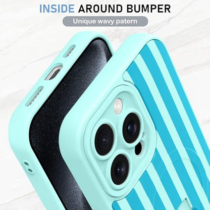 KANGHAR Compatible with iPhone 15 Pro Max Case Stripes -Blue - color: Blue-Stripes, size: iPhone 15 Pro Max