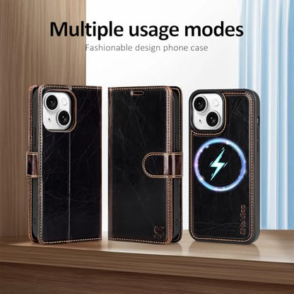 Shieldtop Compatible with MagSafe iPhone 13 Wallet Case,(Coffee) - color: A-Coffee, size: iPhone 13 - 6.1"