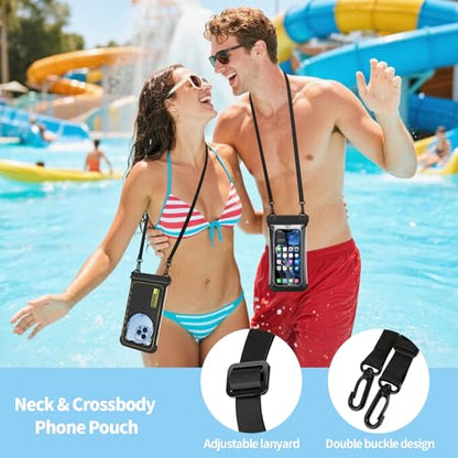 2 Pack Waterproof Phone Pouch, IP68 Waterproof Phone Cases Floating Up to 8.5" Phone, Underwater Waterproof Bags with Inner Pocket, Beach Vacation Essentials Water Park Essentials