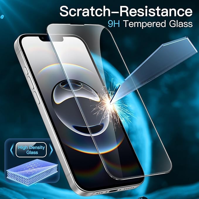 3pcs 9H Tempered Glass Screen Protector Guard for Apple iPhone 16e Front Bulk