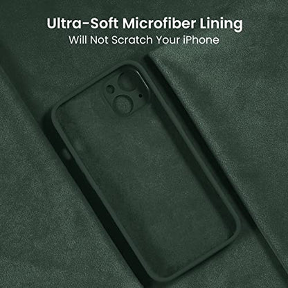 FireNova Designed for iPhone 14 Case, 6.1", Alpine Green | Silicone Upgraded [Camera Protection] Phone Case, with Soft Anti-Scratch Microfiber Lining Inside - color: Alpine Green, size: Iphone 14