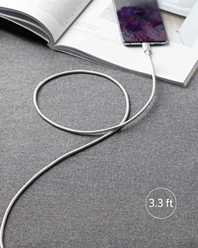 Anker USB C to USB C Cable, 60W Fast Charging Cable(2-Pack, 3.3 ft, Silver) - color: Silver, size: 3.3FT*2