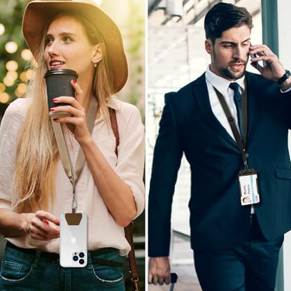 CACOE Phone Lanyard, Black+Brown,2 Pcs - color: Black+brown, size: 21.65"