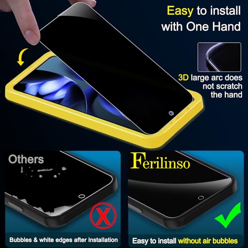 Ferilinso Privacy Screen Protector for Google Pixel 9A, Tempered Glass - size: Google Pixel 9A