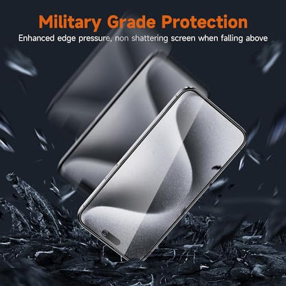 3 Pack Privacy Screen Protector for iPhone 15 Pro Max / 15 Plus - size: 15 Pro Max