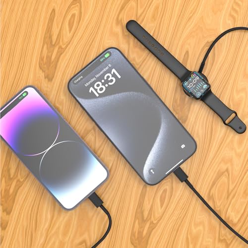 QZIIW 20W Apple Watch Charger,Apple Watch Magnetic Fast Charger USB C Cable - color: Black