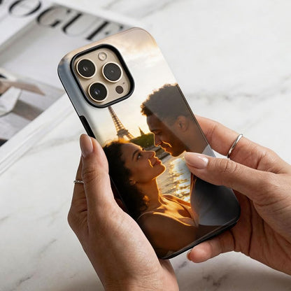 Custom Photo Phone Case Compatible with iPhone 11 Pro Max, Personalized Picture, Dual-Layer Hard Shell, Anti-Slip Drop Protection White