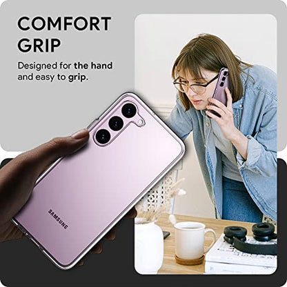 for Samsung Galaxy S23 Case, Galaxy S23 Case, Ultra [Slim Thin] Flexible TPU Scratch Resistant Gel Rubber Soft Silicone Protective Clear Case Cover for Galaxy S23 (Clear) - size: S23