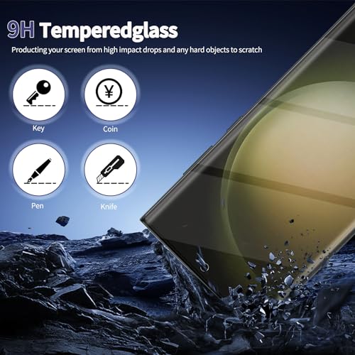 3 Pack Curved Tempered Glass Screen Protector for Samsung Galaxy S22 Ultra 5G, HD Clear, Scratch Resistant, Fingerprint ID Friendly, 6.8-inch, 3 Pieces - color: s22Ultra