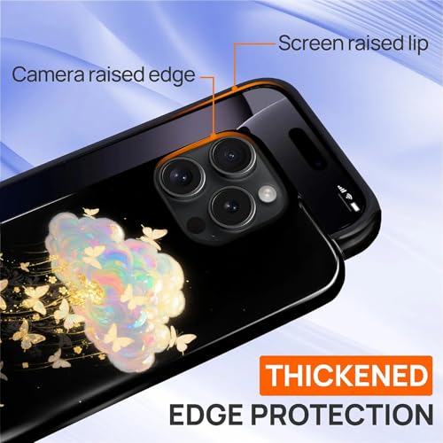 Case for iPhone 16 Pro, Shockproof Hybrid Protective Phone Case, Dual-Layer Drop Protection Anti-Scratch, Butterfly Cloud - color: Butterfly Cloud, size: iPhone 16 Pro