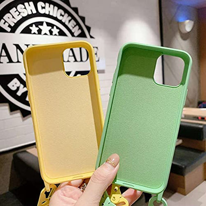 Compatible with iPhone 6/7/8/SE2/SE3,Crossbody Phone Case with Lanyard Cute Soft Silicone Case with Adjustable Shoulder Strap Shockproof Protector Compatible with Women Girls Green - color: Green, size: iPhone 6/7/8/SE2/SE3