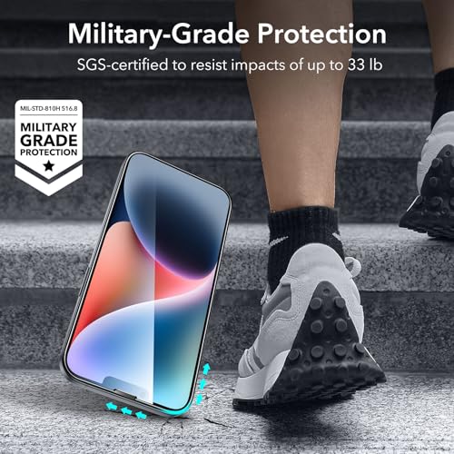 ESR 3+1 Pack for iPhone 15 Pro Screen Protector, Align Frame
