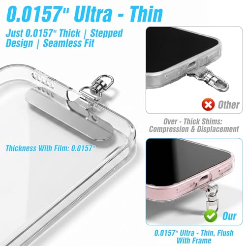 WJAAA 8Pcs Lanyard Tab, 360° Rotating Phone Tether Tab