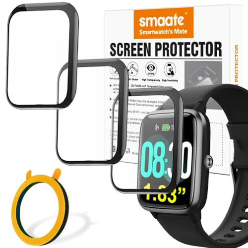 Compatible with GRV FC1 1.83” Smartwatch, 3D Screen Protectors, 3 Piece, Full Coverage, Anti-shatter, 3DFC1P72