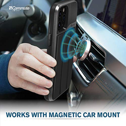 VENA vCommute for iPhone 12 Pro Max Wallet Case, Black - color: Black, size: iPhone 12 Pro Max