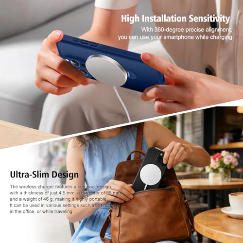 Magnetic Wireless Charger 2Pack 25W Qi2 for Magsafe Charger for iPhone 17/16/15/14/13/12Pro Max, Air pods 4-2Pro, Samsung Galaxy, Google Pixel, and More, Lightweight for Travel Home Office Desk(White)
