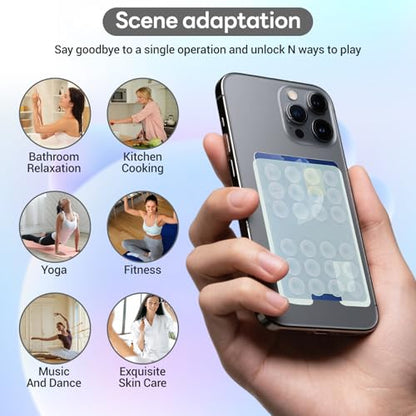 Classic - 2PCS Silicone Suction Phone Case Adhesive Mount(Clear) - color: clear