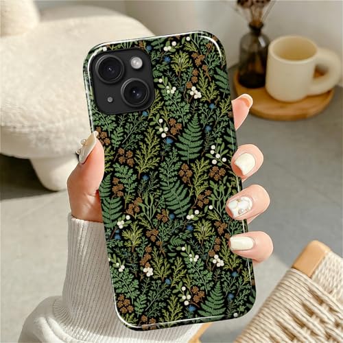 Case for iPhone 14 Plus, Shockproof Hybrid Protective Phone Case, Dual-Layer Drop Protection Anti-Scratch, Fern Leaf - color: Fern Leaf, size: iPhone 14 Plus
