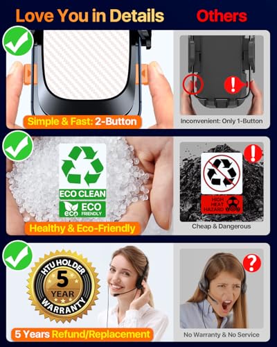 HTU 2026 Ultimate Best【True Military-Grade & Safety Cert】 Car Phone Holder - color: Pink