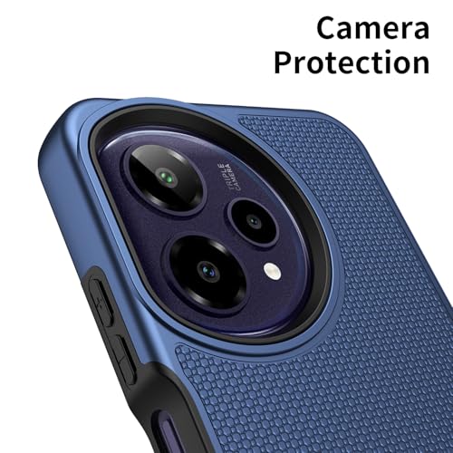 for Cricket Icon Plus 2026 (Plus Version Only) /AT&T Verge 2 Case with Tempered Glass Screen Protector,Dual Layer Heavy Duty Shockproof Protection (Blue) - color: Blue