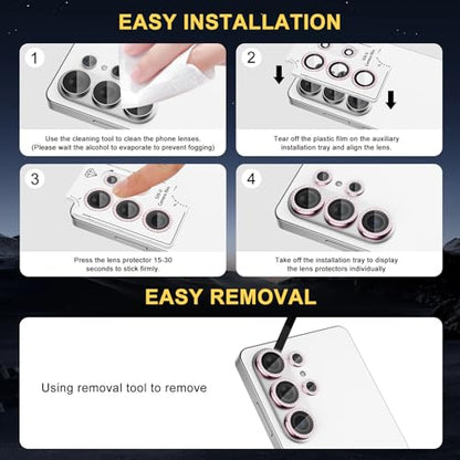 Camera Lens Protector for Samsung Galaxy S26 Ultra, Diamond Pink - color: Diamond Pink