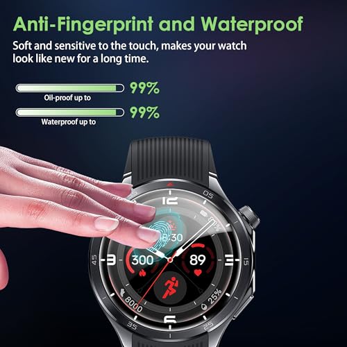 Compatible for OnePlus Watch 3 43mm screen protector, Anti-Scratch 3D Full Screen Coverage flim, Case Friendly, HD Ultra, 3 PACK - size: Watch 3 43mm