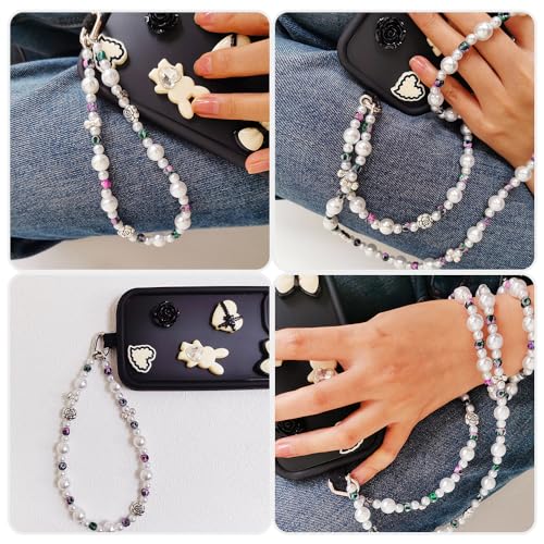 Phone Crossbody Strap, 2in1 Wrist Charm&Shoulder Lanyard,3Ways Usage Free to Assembly and Disassembly Phone Strap with Tether Patches for Most Phones Bag Purse (R) - color: O
