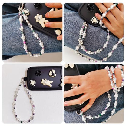 Phone Crossbody Strap, 2in1 Wrist Charm&Shoulder Lanyard,3Ways Usage Free to Assembly and Disassembly Phone Strap with Tether Patches for Most Phones Bag Purse (R) - color: O