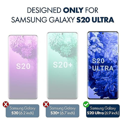 ArmorSuit (2 Pack) MilitaryShield Screen Protector Designed For Samsung Galaxy S20 Ultra 5G (6.9") (Case Friendly) Ultrasonic Fingerprint Compatible Anti-Bubble HD Clear Film - size: 6.9-INCH