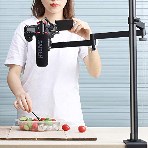 ULANZI Aluminum Camera Desk Stand Overhead Mount with Flexible Arm