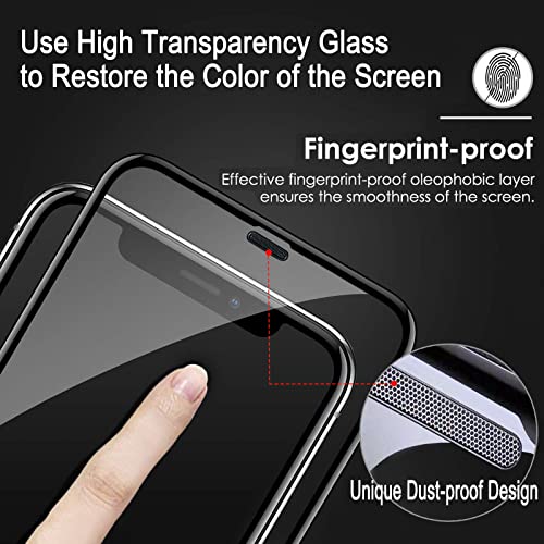 Johncase [2 Pack New Upgrade 3D Full Coverage 9H 0.3mm Premium Tempered Glass Film Screen Protector [Case Friendly], Compatible for iPhone (12/12Pro) - color: 12/12Pro