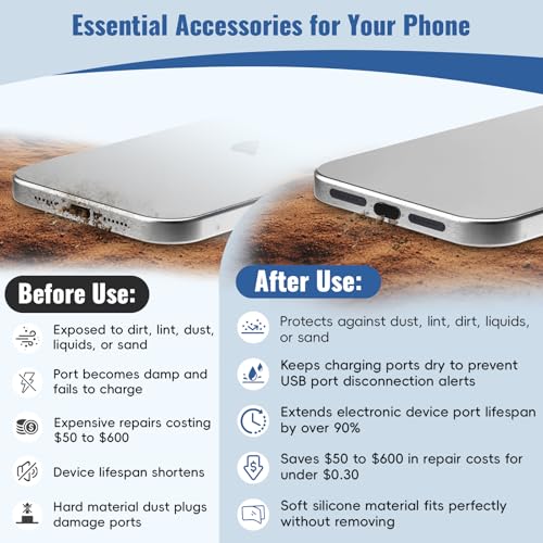 Silicone Lightning Dust Plug+Phone Speaker Cover,Dust Plugs for iPhone - color: Black