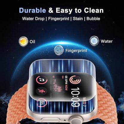 8 Pack Screen Protector for Apple Watch SE 3 / SE 2 / SE 44mm | Ultra Clear Flexible Soft Film for iWatch SE 3/2/1, HD Scratch Resistant Anti Fingerprint Touch Sensitive Bubble Free - size: For Apple Watch SE 3/2/1 44mm 1.85 Inch