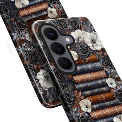 Case for Samsung Galaxy S26 Plus,Camera Protection Soft Glossy Phone Case - Book Flowers Retro - color: Book Flowers Retro, size: Samsung Galaxy S26 Plus