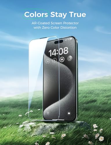 MAGIC JOHN 2 Pack for iPhone 15 Pro Screen Protector Eye Protection - size: iPhone 15 Pro