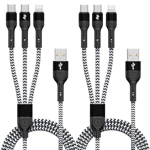 ANSEIP Multi Charging Cable, 3 in 1 Charging Cable for Multiple Devices - color: Black