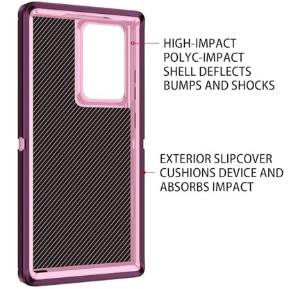 for Galaxy Note 20 Ultra Case Heavy Duty Shockproof Dust/Drop Poof 3 Layers Full Bady Protection Rugged Cover Case for Samsung Galaxy Note 20 Ultra,Purple/Pink - color: Purple/Pink