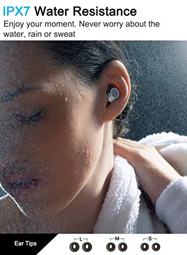 [Xmythorig Ultimate] True Wireless Earbuds Bluetooth 5.0 Headphones, IPX7 Waterproof Earphones for Sports, 160H Playtime w/ 3300mAh Charging Case, 3D Stereo Audio Touch Control in-Ear Headset w/Mic