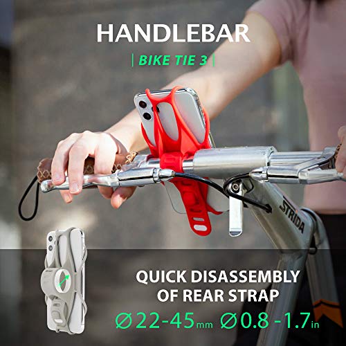 Bone Bike Tie 3, Universal Bike Phone Handlebar Mount for 5.8"-7.2" Phones - color: Bike Tie 3 - Gray