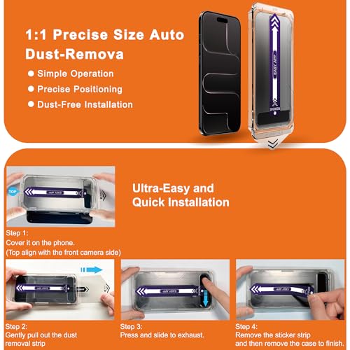 2-Pack Matte Privacy Screen Protector for iPhone 17 Air,Anti-Glare & Anti-Spy,Anti-Fingerprint,Smooth as Silk,Easy Installation, Military-Grade 9H Hardness - size: iPhone 17 Air